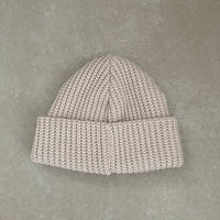 Grobstrick-Mütze Café au lait