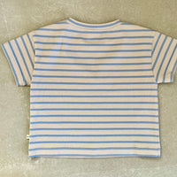 Oversized T-Shirt Lightblue Stripes