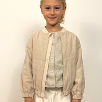 Leinen Blouson Seashell