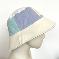 Bucket Hat - Skyblue Stripes - wendbar