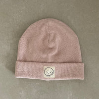 Strick-Jersey Mütze Vintage Rose