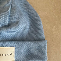 Strick-Jersey Mütze Skyblue