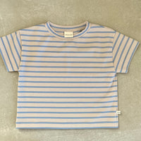 Oversized T-Shirt Lightblue Stripes
