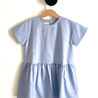 Kurzarm-Kleid Chambray