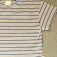 Oversized T-Shirt Lightblue Stripes