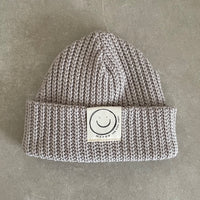 Grobstrick-Mütze Light Taupe