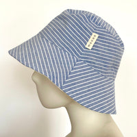 Bucket Hat - Skyblue Stripes - wendbar