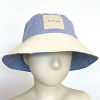 Bucket Hat - Skyblue Stripes - wendbar