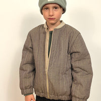 Strick-Jersey Mütze Schilfgrün