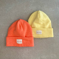 Strick-Jersey Mütze Lemon