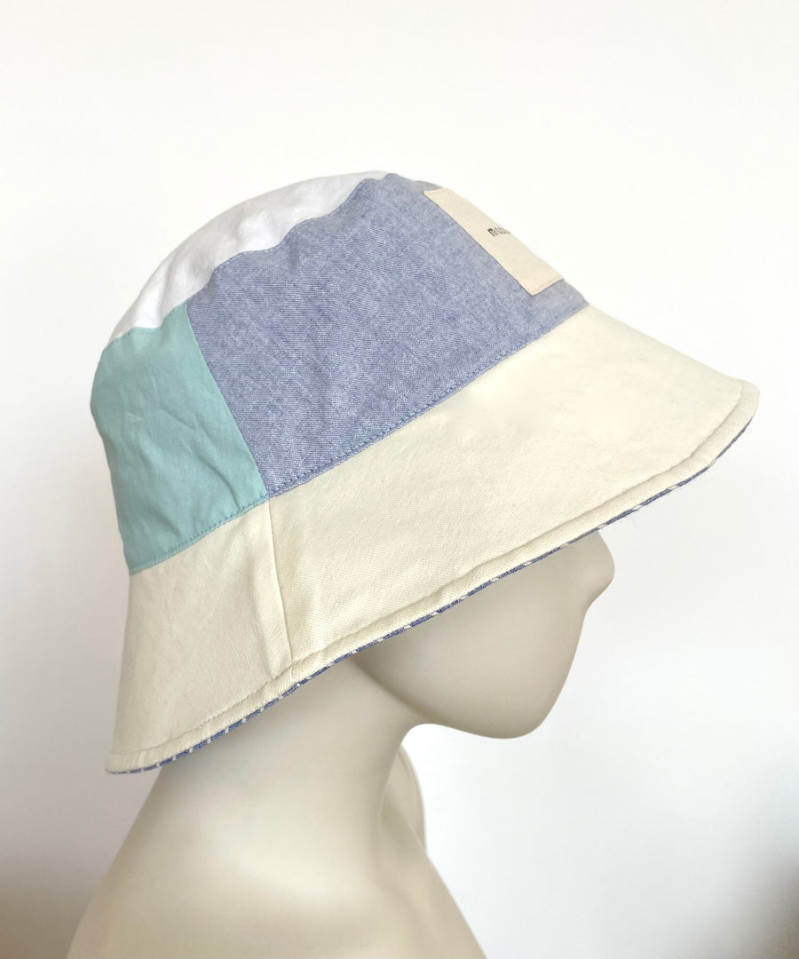 Bucket Hat - Skyblue Stripes  - wendbar