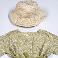 Bucket Hat - Vanilla Flowers  - wendbar