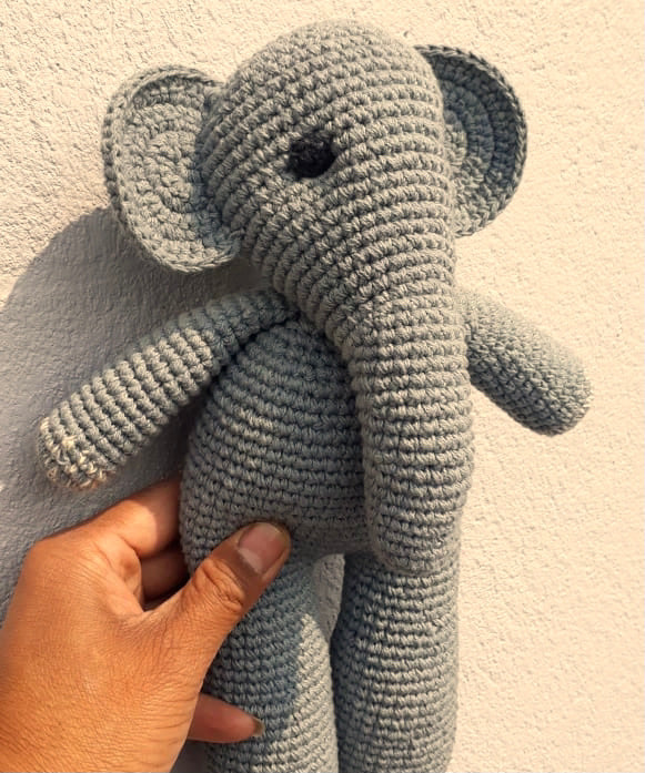 Elefant Max - Bio-Baumwolle - Handgehäkelt in Nepal