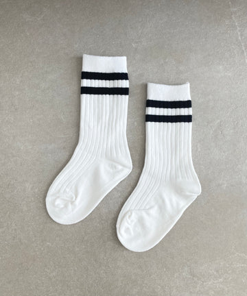 Crew Socken mit Kontrast-Streifen