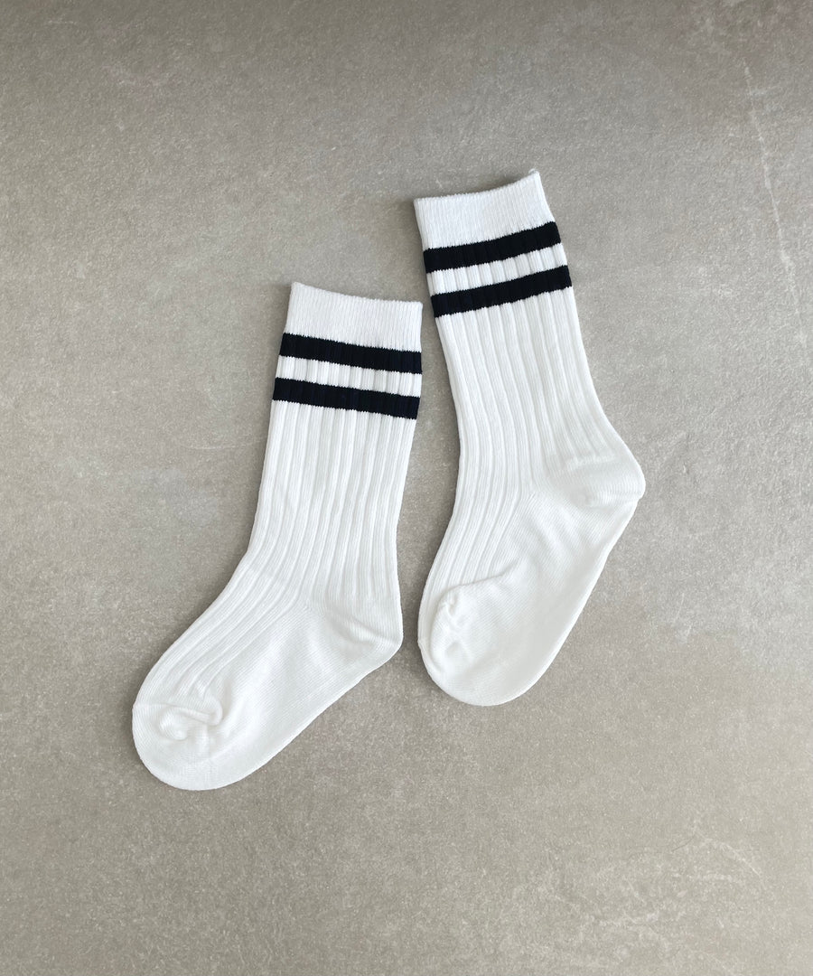 Crew Socken mit Kontrast-Streifen