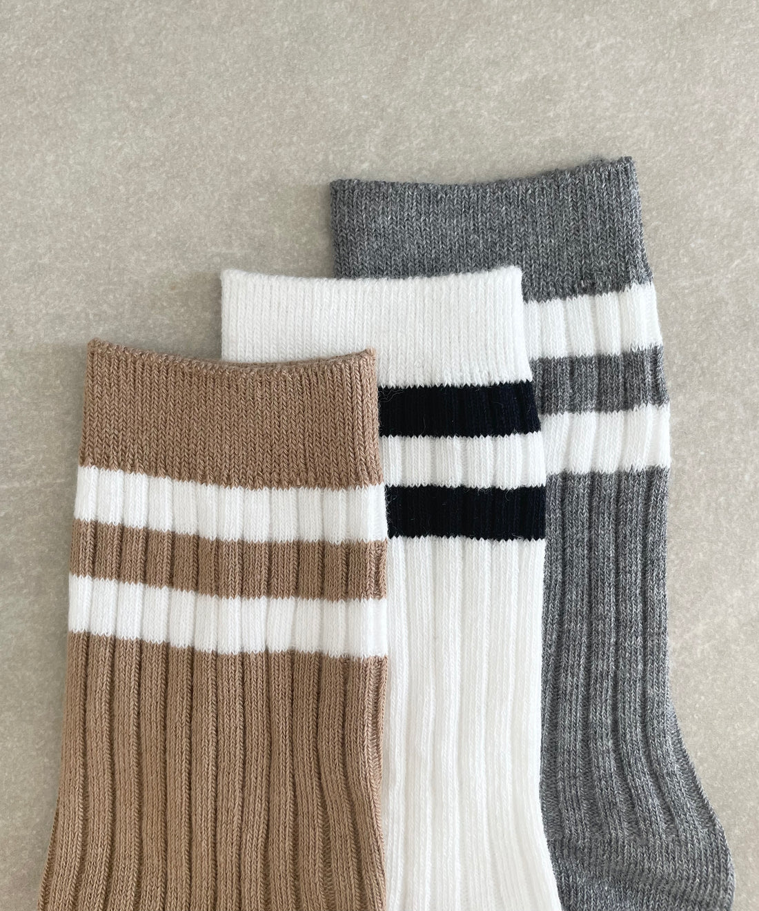 Crew Socken mit Kontrast-Streifen