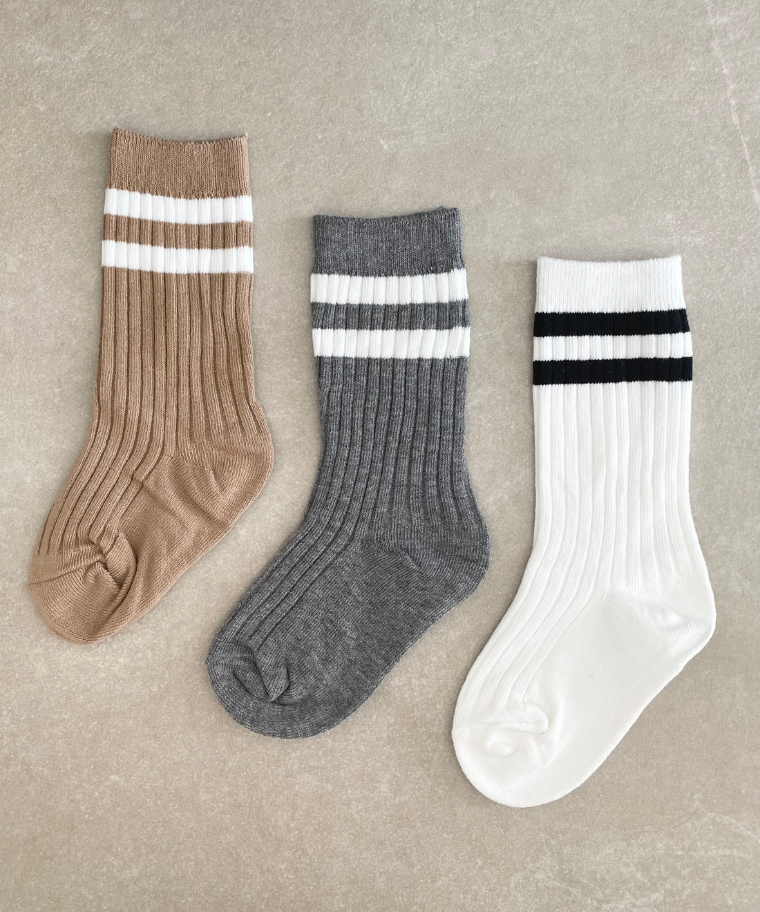 Crew Socken mit Kontrast-Streifen
