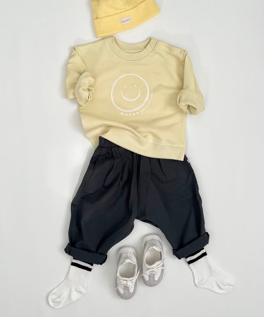 Strick-Jersey Mütze Lemon